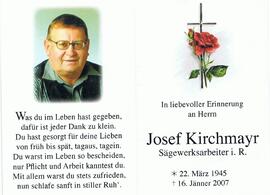 Josef Kirchmayr, im 62. Lebensjahr