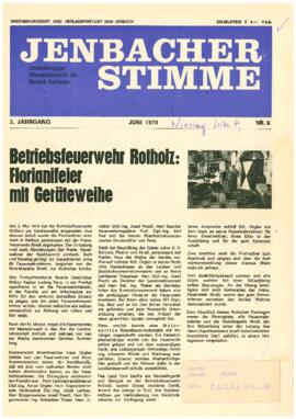 Jenbacher Stimme, Ausgabe 6, Juni 1970