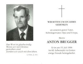 Anton Brugger, im 83. Lebensjahr