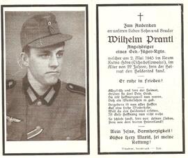 Wilhelm Prantl, im 22. Lebensjahr