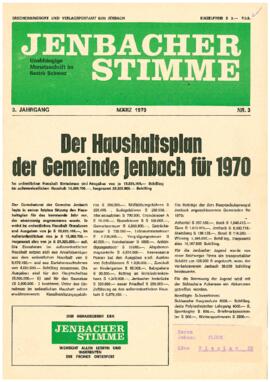 Jenbacher Stimme, Ausgabe 3, März 1970