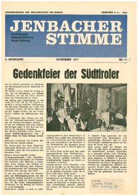 Jenbacher Stimme, Ausgabe 11, November 1971