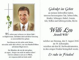 Willi Leo, im 59. Lebensjahr