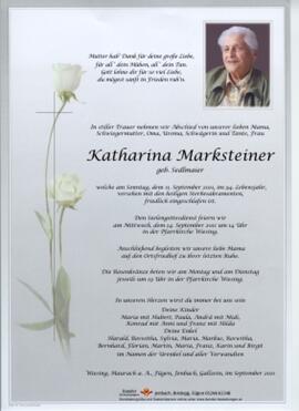 Katharina Marksteiner, geb. Sedlmaier, im 94. Lebensjahr