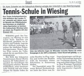 Tennis-Schule in Wiesing