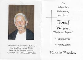 Josef Wurm, vlg. Neuhaus Seppal, im 93. Lebensjahr