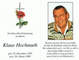 Klaus Hochmuth, im 50. Lebensjahr