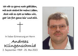 Andreas Klingenschmid, im 54. Lebensjahr