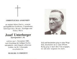 Josef Unterberger, im 84. Lebensjahr