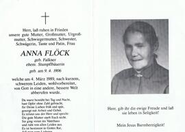 Anna Flöck, Stumpflbäuerin, im 83. Lebensjahr