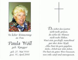 Paula Wöll, geb. Rangger, im 78. Lebensjahr
