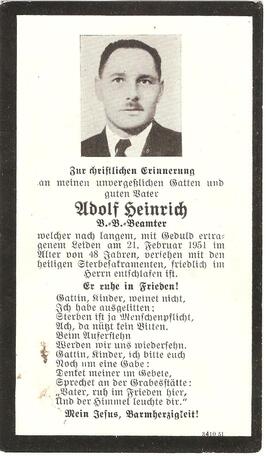 Adolf Heinrich, im 49. Lebensjahr