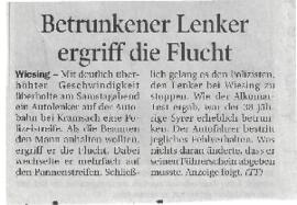 Betrunkener Lenker ergriff die Flucht