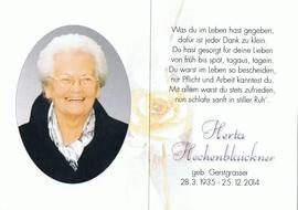 Herta Hechenblaickner, geb. Gerstgrasser, im 80. Lebensjahr