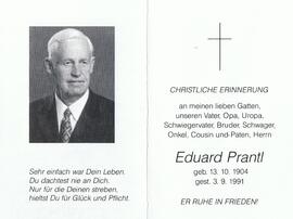 Eduard Prantl, im 87. Lebensjahr