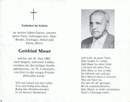 Gottfried Moser, im 76. Lebensjahr