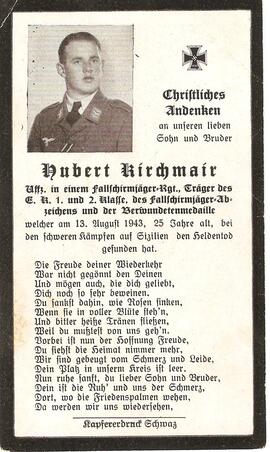 Hubert Kirchmair, im 26. Lebensjahr