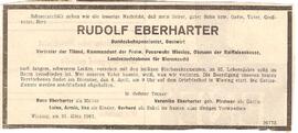Rudolf Eberharter, im 62. Lebensjahr