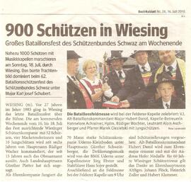 Bataillonsschützenfest: 900 Schützen in Wiesing