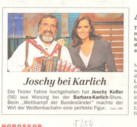 Joschy Kofler bei Barbara Karlich