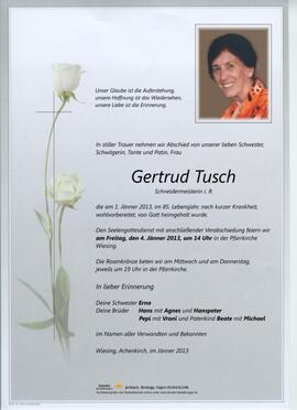 Gertrud Tusch, im 85. Lebensjahr