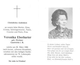 Veronika Eberharter, geb. Pirchner, im 79. Lebensjahr
