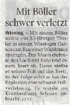 Mit Böller schwer verletzt