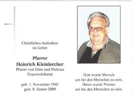 Pfarrer Heinrich Kleinlercher, im 68. Lebensjahr