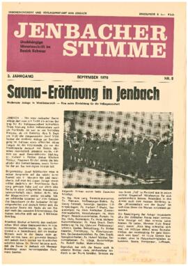 Jenbacher Stimme, Ausgabe 9, September 1970