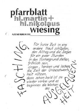 Pfarrblatt Wiesing Februar 1999
