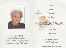 Edeltrude Hafele, im 79. Lebensjahr