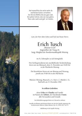 Erich Tusch, vlg. Messner Erich, im 76. Lebensjahr