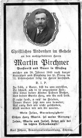 Martin Pirchner, im 72. Lebensjahr