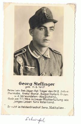 Georg Steffinger, im 27. Lebensjahr