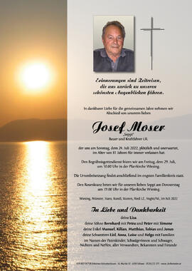Josef Moser, im 82. Lebensjahr