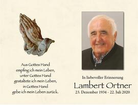 Lambert Ortner, im 86. Lebensjahr
