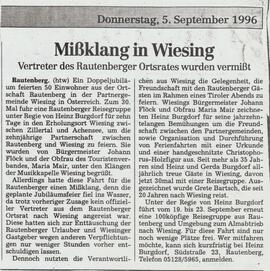 Mißklang in Wiesing