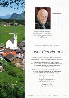 Josef Oberhuber, vlg. Stumpfl-Sepp, im 82. Lebensjahr