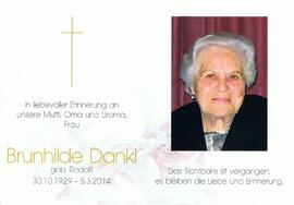 Brunhilde Dankl, geb. Redolfi, im 85. Lebensjahr