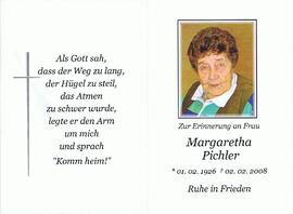 Margaretha Pichler, im 83. Lebensjahr