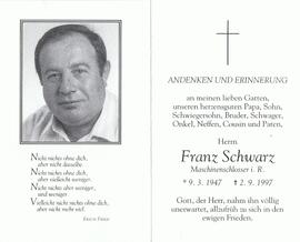 Franz Schwarz, im 51. Lebensjahr