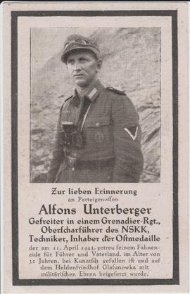 Alfons Unterberger, im 32. Lebensjahr