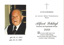 Alfred Schlögl, im 74. Lebensjahr
