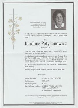 Karoline Potykanowicz, im 69. Lebensjahr