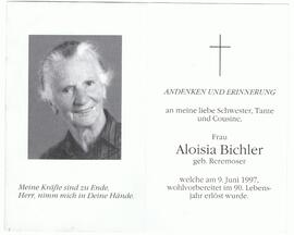 Aloisia Bichler, geb. Reremoser, im 90. Lebensjahr