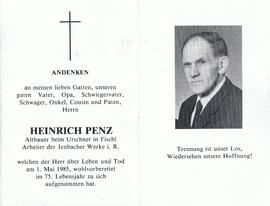 Heinrich Penz, Bauer beim Urschner in Fischl, im 75. Lebensjahr