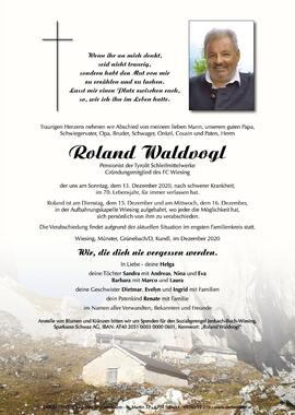 Roland Waldvogl, im 70. Lebensjahr
