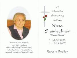 Rosa Steinlechner, vlg. Siegei-Rosa, im 84. Lebensjahr