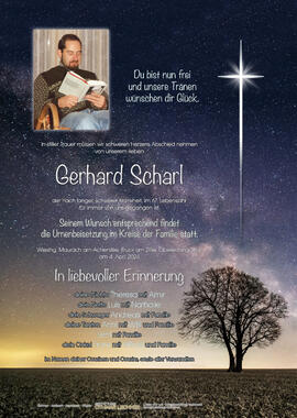 Gerhard Scharl, im 67. Lebensjahr