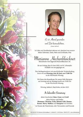 Marianne Hechenblaickner, im 94. Lebensjahr